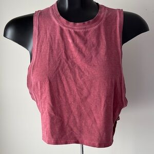 Women's Sleeveless Burgundy Top